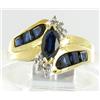 .9ct Ceylon Blue Sapphire & Diamond 10k Gold Ladies Ring (JEW-298)
