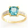 2.02Ct Genuine Green Topaz & Diamond 9K Gold Ring (JEW-9185X)