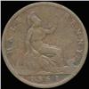 1861 British Victoria Halfpenny Circulated (COI-7247)