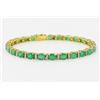 9+ct Colombian Emerald & Diamond 14k Gold Bracelet (JEW-1698)