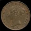1855 British Victoria Halfpenny AU (COI-7141)