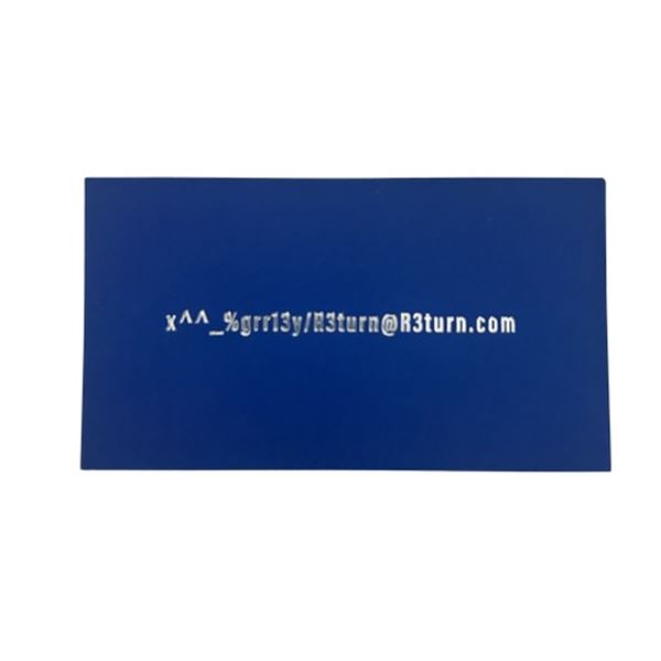 Good Luck, Have Fun, Don't Die Hard Drive Business Card Movie Props
