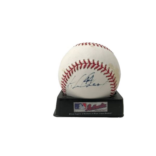 Ken Landreaux Signed Baseball