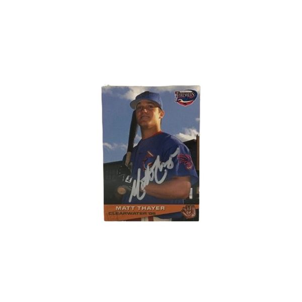 Matt Thayer Clearwater Baseball Card