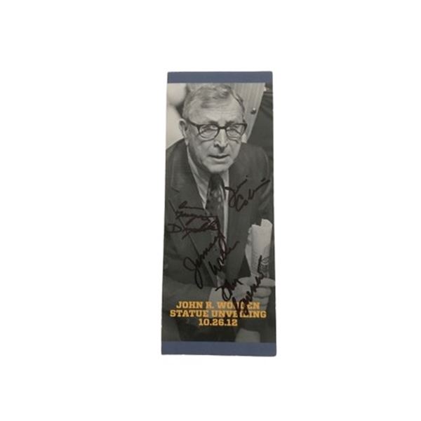 Signed John Wooden Statue Unveiling Program