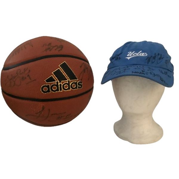 UCLA Ben Howland & Players Signed Ball and Hat