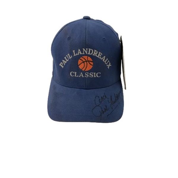 Paul Landreaux autographed baseball cap