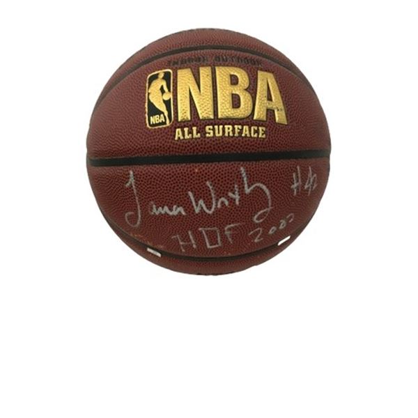 James Worthy Signed Basketball