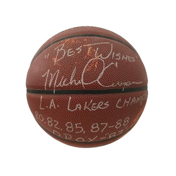 Los Angeles Lakers Michael Cooper Signed Basketball