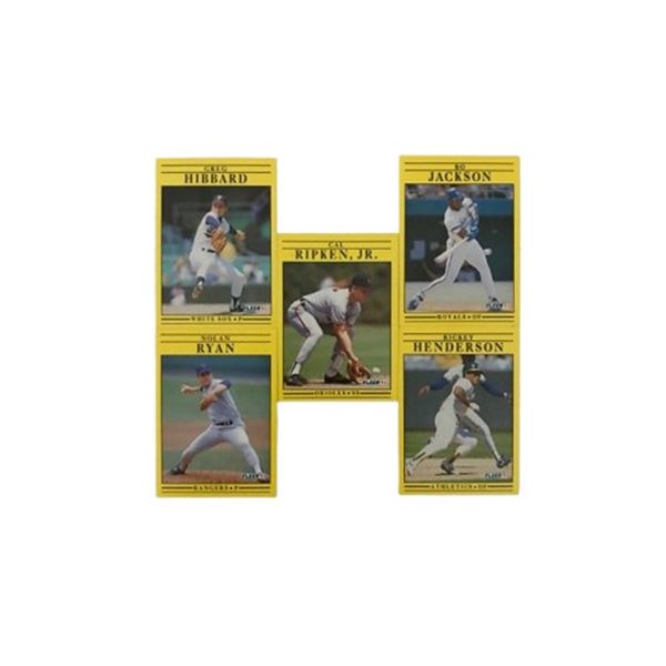 5 Fleer '91 Baseball Cards