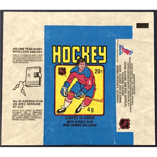 1979-80 O-PEE-CHEE HOCKEY WRAPPER - GRETZKY ROOKIE YEAR