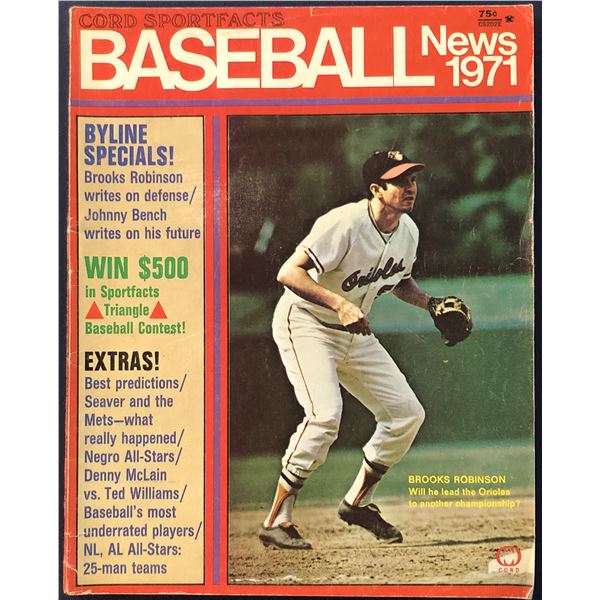 1971 BASEBALL NEWS YEARBOOK - BROOKS ROBINSON (HOF) COVER
