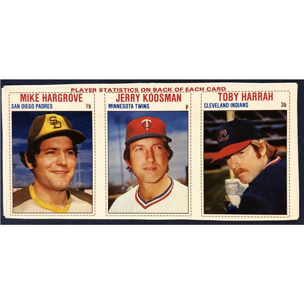 1979 HOSTESS BASEBALL PANEL - TOBY HARRAH