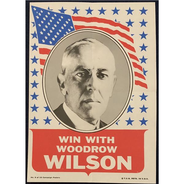 1972 TOPPS U.S. PRESIDENTS POSTERS - WOODROW WILSON