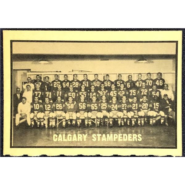1962 O-PEE-CHEE CFL - CALGARY STAMPEDERS
