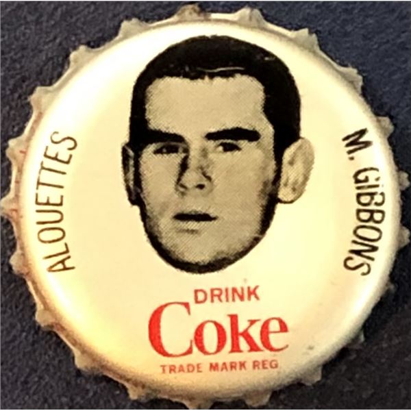 1965 COCA COLA CFL BOTTLE CAPS - MIKE GIBBONS