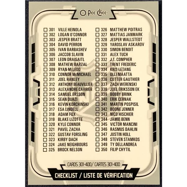 2025-26 O-PEE-CHEE CHECKLIST