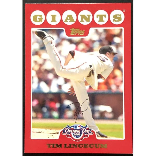 2008 TOPPS TIM LINCECUM ROOKIE CARD