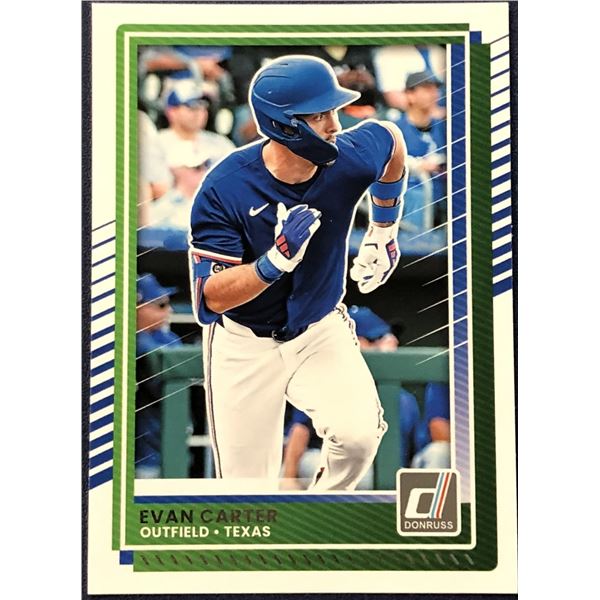 2025 DONRUSS BASEBALL EVAN CARTER ROOKIE CARD