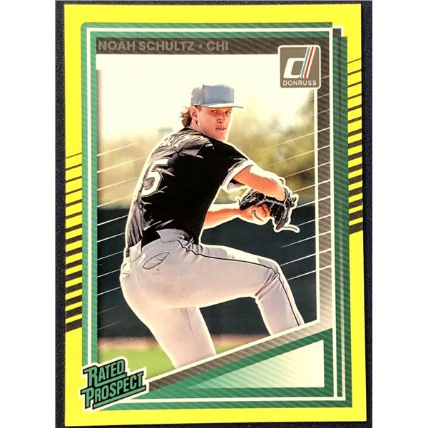 2025 DONRUSS BASEBALL YELLOW FLASH NOAH SCHULTZ ROOKIE CARD