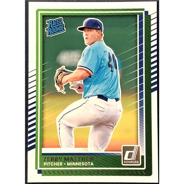 2025 DONRUSS BASEBALL ZEBBY MATTHEWS ROOKIE CARD
