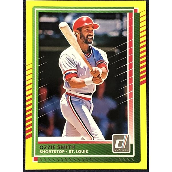 2025 DONRUSS OZZIE SMITH (HOF) YELLOW FLASH CARD