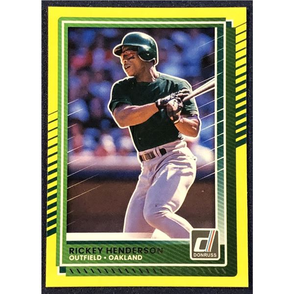 2025 DONRUSS RICKEY HENDERSON YELLOW FLASH (HOF)