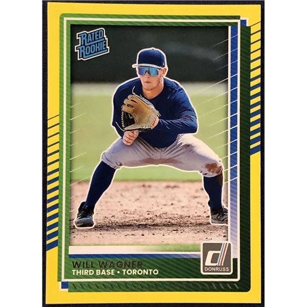 2025 DONRUSS WILL WAGNER YELLOW FLASH ROOKIE CARD