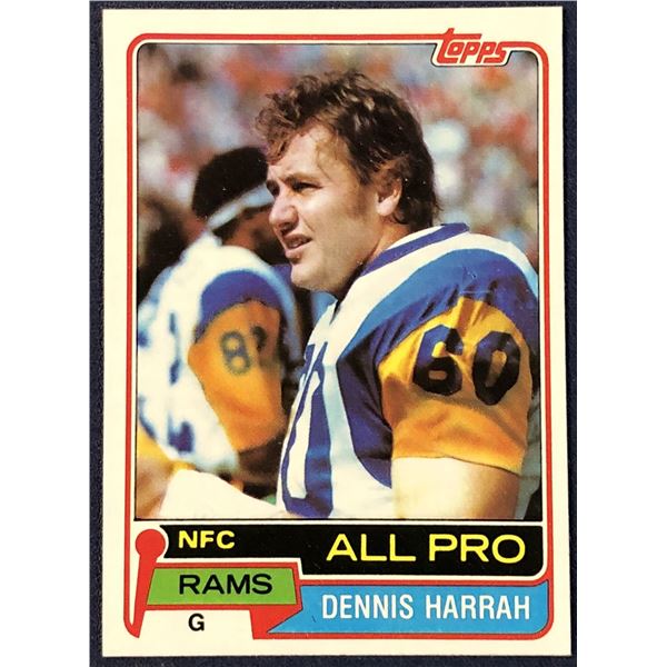 1981 TOPPS NFL FOOTBALL DENNIS HARRAH