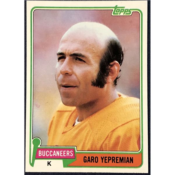 1981 TOPPS NFL FOOTBALL GARO YEPREMIAN