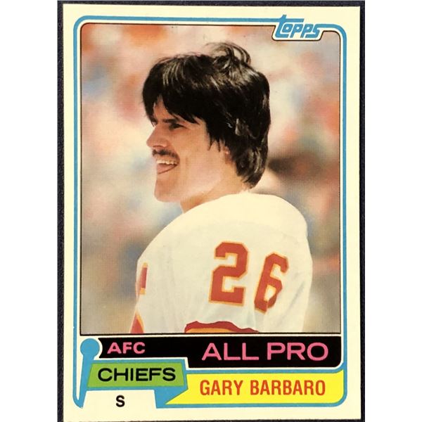 1981 TOPPS NFL FOOTBALL GARY BARBARO