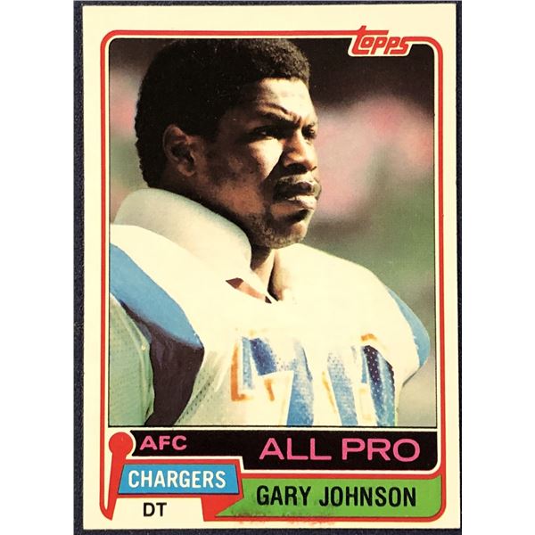 1981 TOPPS NFL FOOTBALL GARY JOHNSON