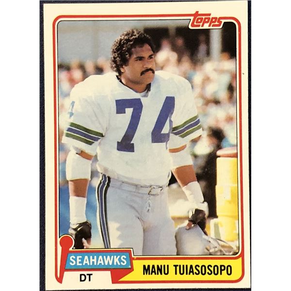 1981 TOPPS NFL FOOTBALL MANU TUIASOSOPO