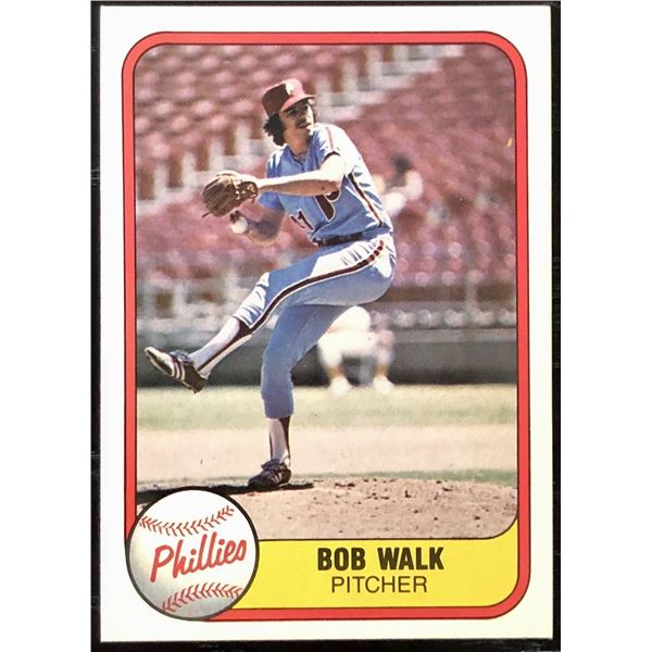 1981 FLEER BOB WALK ROOKIE CARD