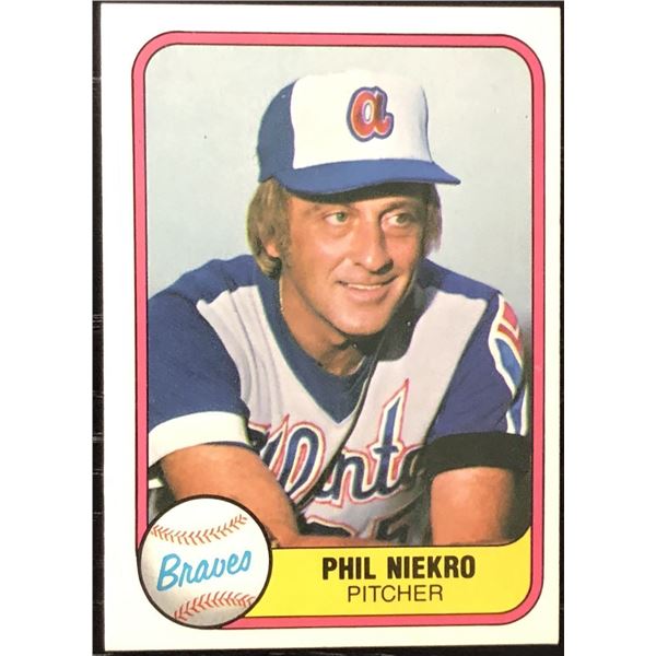 1981 FLEER PHIL NIEKRO (HOF)