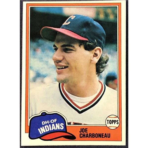 1981 TOPPS JOE CHARBONEAU ROOKIE CARD