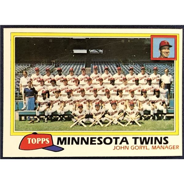 1981 TOPPS MINNESOTA TWINS