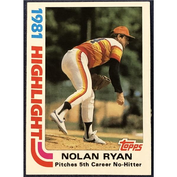 1982 TOPPS BASEBALL NOLAN RYAN (HOF)
