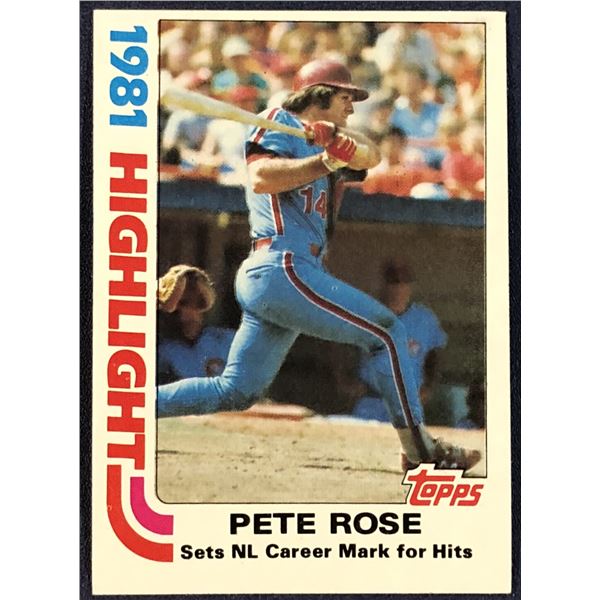 1982 TOPPS BASEBALL PETE ROSE