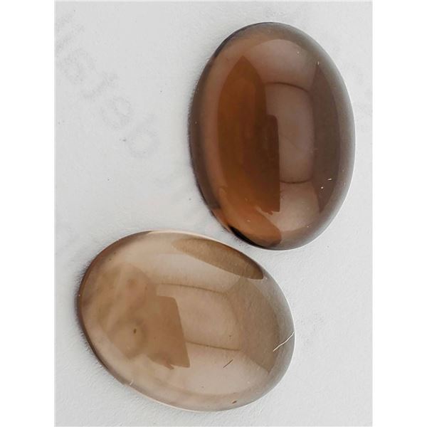 Australian Smoky Quartz Pair (16.6 ct total, 16×12 mm)