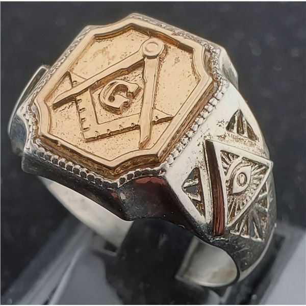 Handmade Mason Signet Ring (Size 11.5)