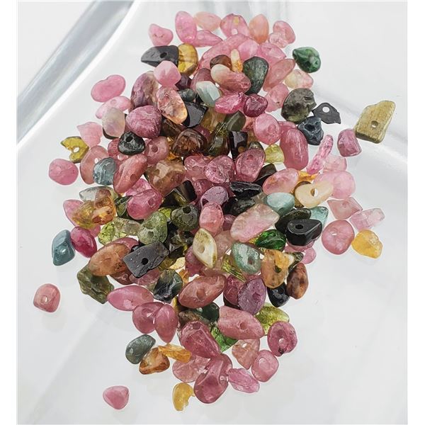 Drilled Tourmaline Bead Parcel (67.8 ct total, ~6×3 mm)