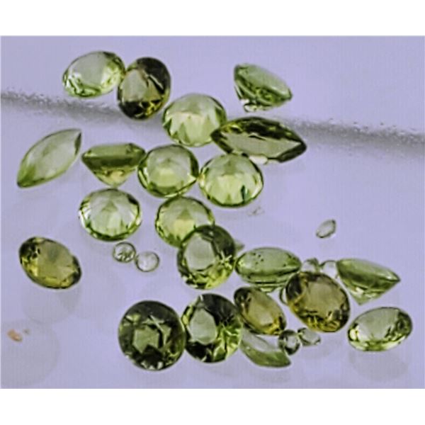 Peridot Faceted Gemstone Parcel (5.95 ct total, 1.5–4 mm)