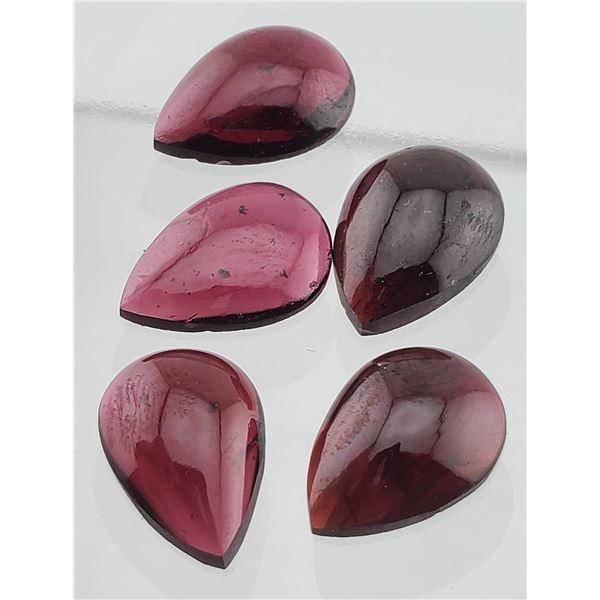 Pear Shape Garnet Cabochon Parcel (27.9 ct total, 14×10 mm)