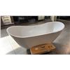 Image 1 : STREAMLINE FREESTANDING SOAKING BATHTUB, GLOSSY WHITE ACRYLIC, INTEGRATED OVERFLOW
