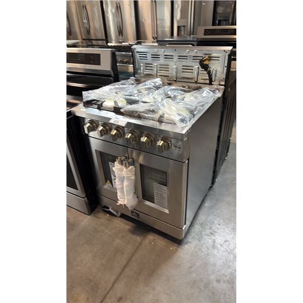 FORNO CAPRIASCA FFSGS6460-30 FRENCH DOOR GAS RANGE, 30-INCH, 5 BRASS BURNERS, CONVECTION