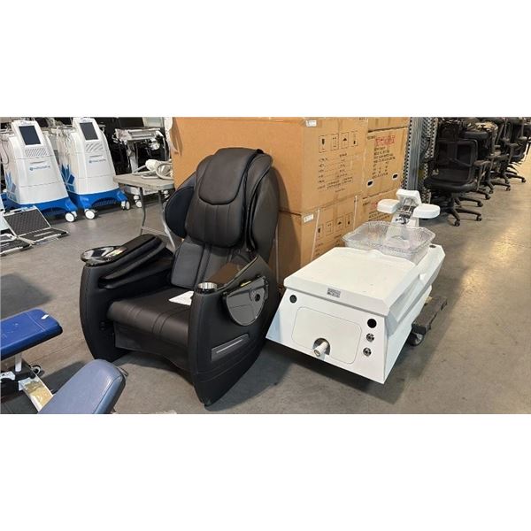 G5 PEDICURE SPA CHAIR GLASS BASIN 4-MOTOR SHIATSU MASSAGE 85W 24V ECO-JET DRAIN PUMP SALON UNIT