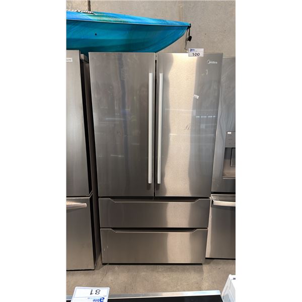 MIDEA MRQ23BCAST 22.5 CU FT COUNTER DEPTH STAINLESS STEEL 4 DOOR FRENCH DOOR REFRIGERATOR