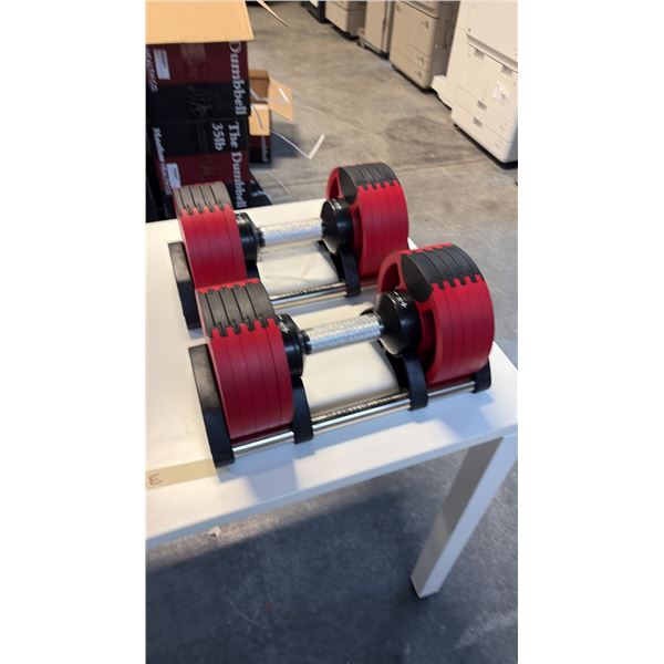 MANHAS HEALTH CO 35 LB SELECTORIZED ADJUSTABLE DUMBBELLS BRAND NEW IN BOX SET OF 2