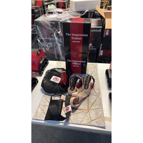 MANHAS HEALTH CO SUSPENSION TRAINER FULL SET PORTABLE BODYWEIGHT FITNESS SYSTEM NEW IN BOX 3 PACK